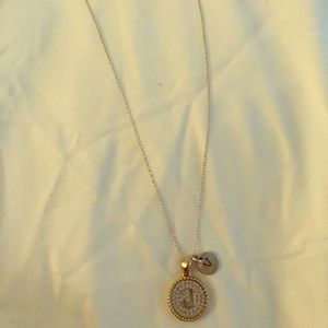 Sterling silver Necklace with two pendents